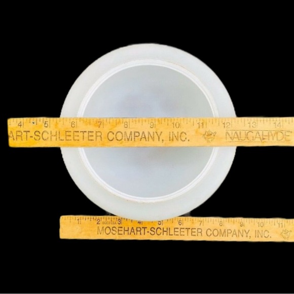 Domed Ceiling Shade Hand Painted 1930s Frosted Glass Dome Vintage Light Flowers - Picture 5 of 7